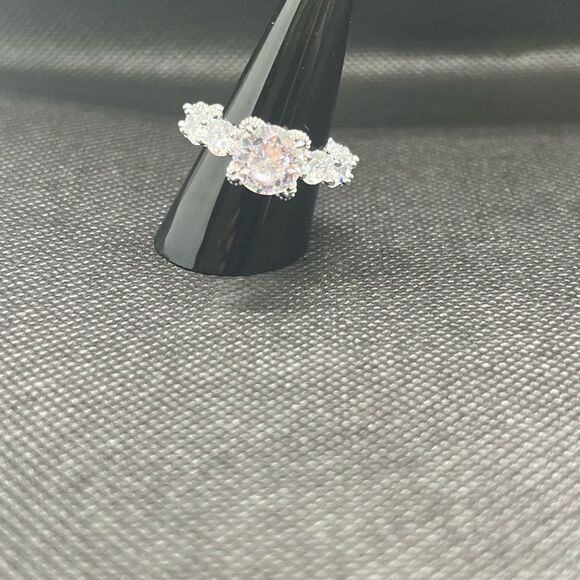 Silver Zirconium Eternity Ring-Sparkling Elegance - Picture 9 of 11